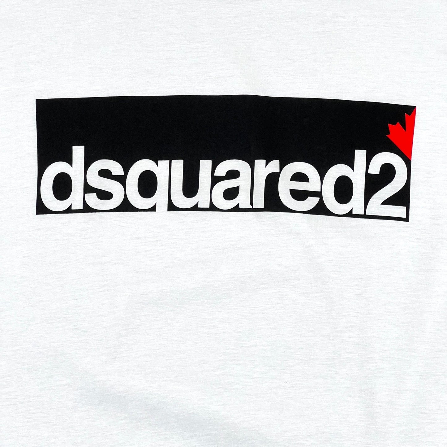 A DSQUARED2 S71GD1062 COOL TEE WHITE t-shirt with the word DSQUARED2 on it.