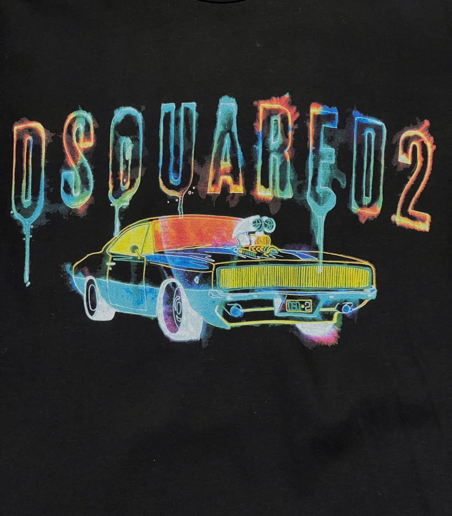 Probus DSQUARED2 S74GD0993 FAST CAR TEE BLACK S