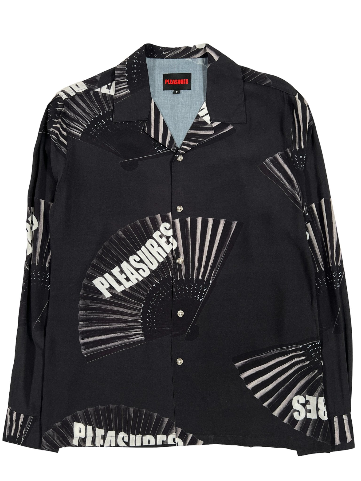 Comfortable PLEASURES Hawaiian shirt - black.