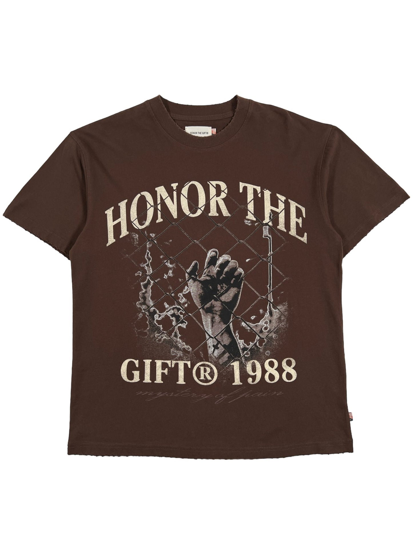 Probus HONOR THE GIFT MYSTERY OF PAIN TEE BROWN HONOR THE GIFT MYSTERY OF PAIN TEE BROWN S