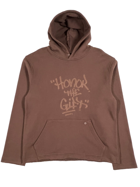 Probus HONOR THE GIFT SCRIPT EMBROIDERED HOODIE BROWN S