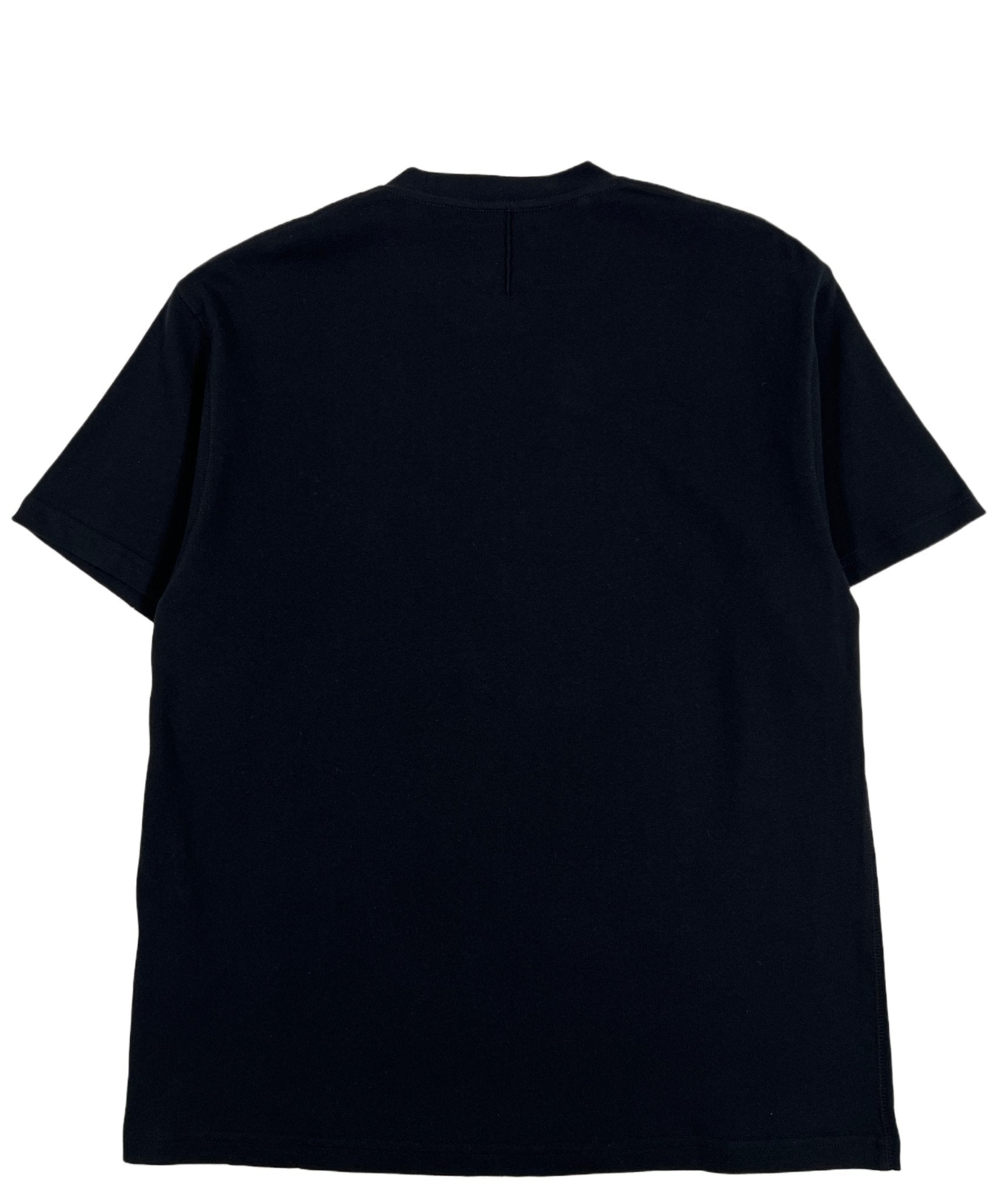 The back view of a 3.PARADIS black t-shirt.