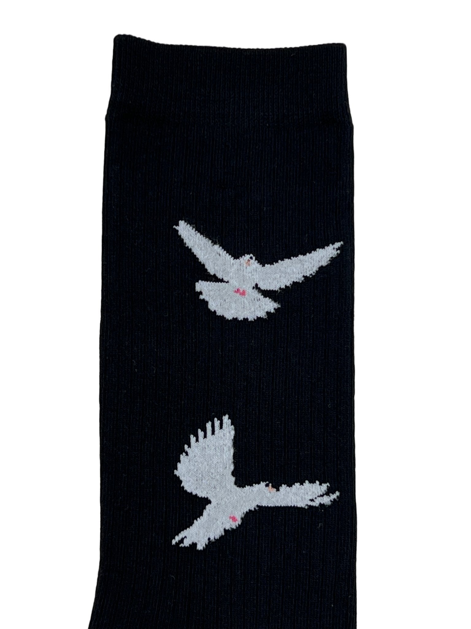 A pair of black 3.PARADIS FREEDOM DOVES socks.