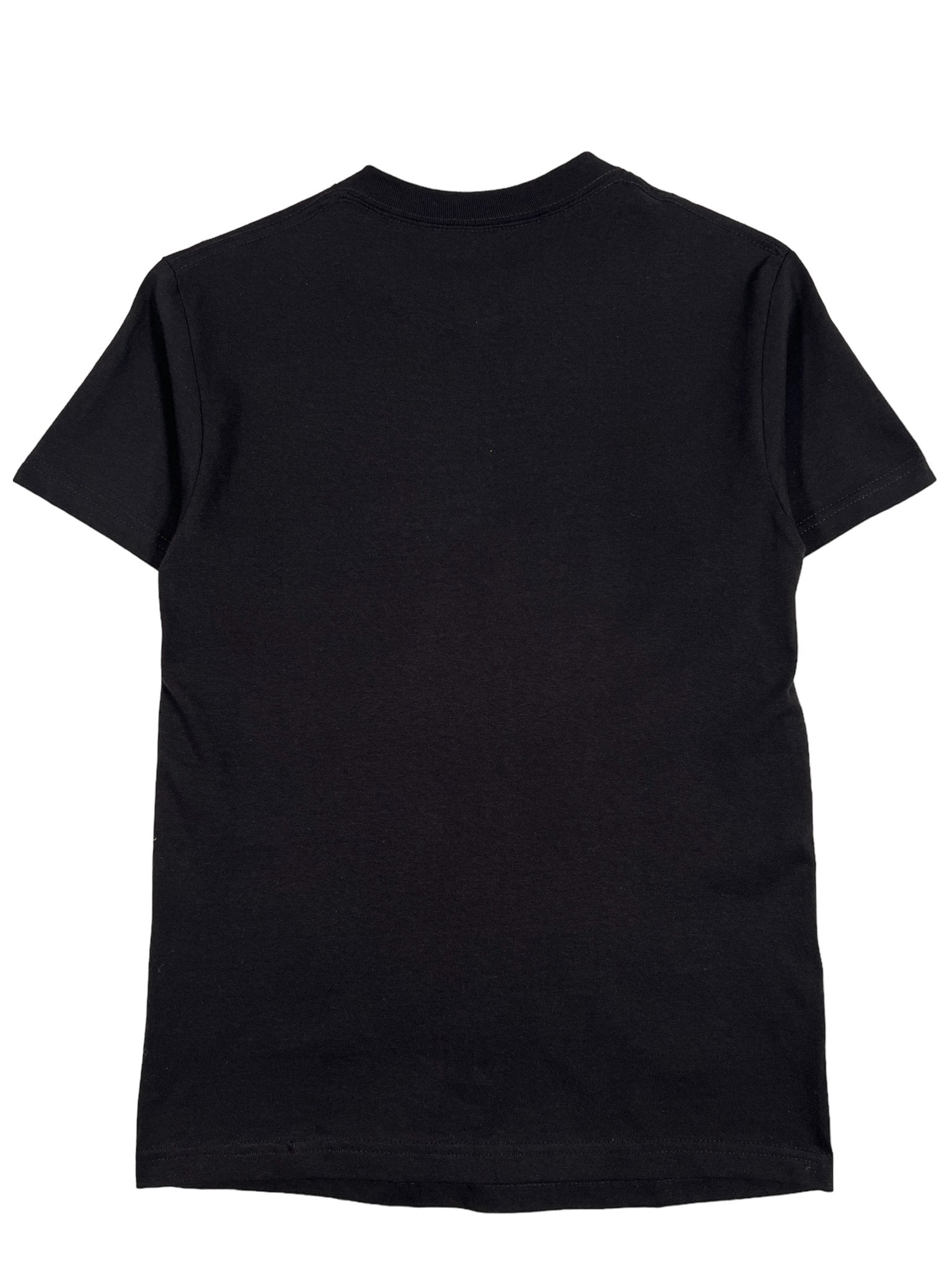 A black cotton PLEASURES BEER VAN T-SHIRT on a white background.