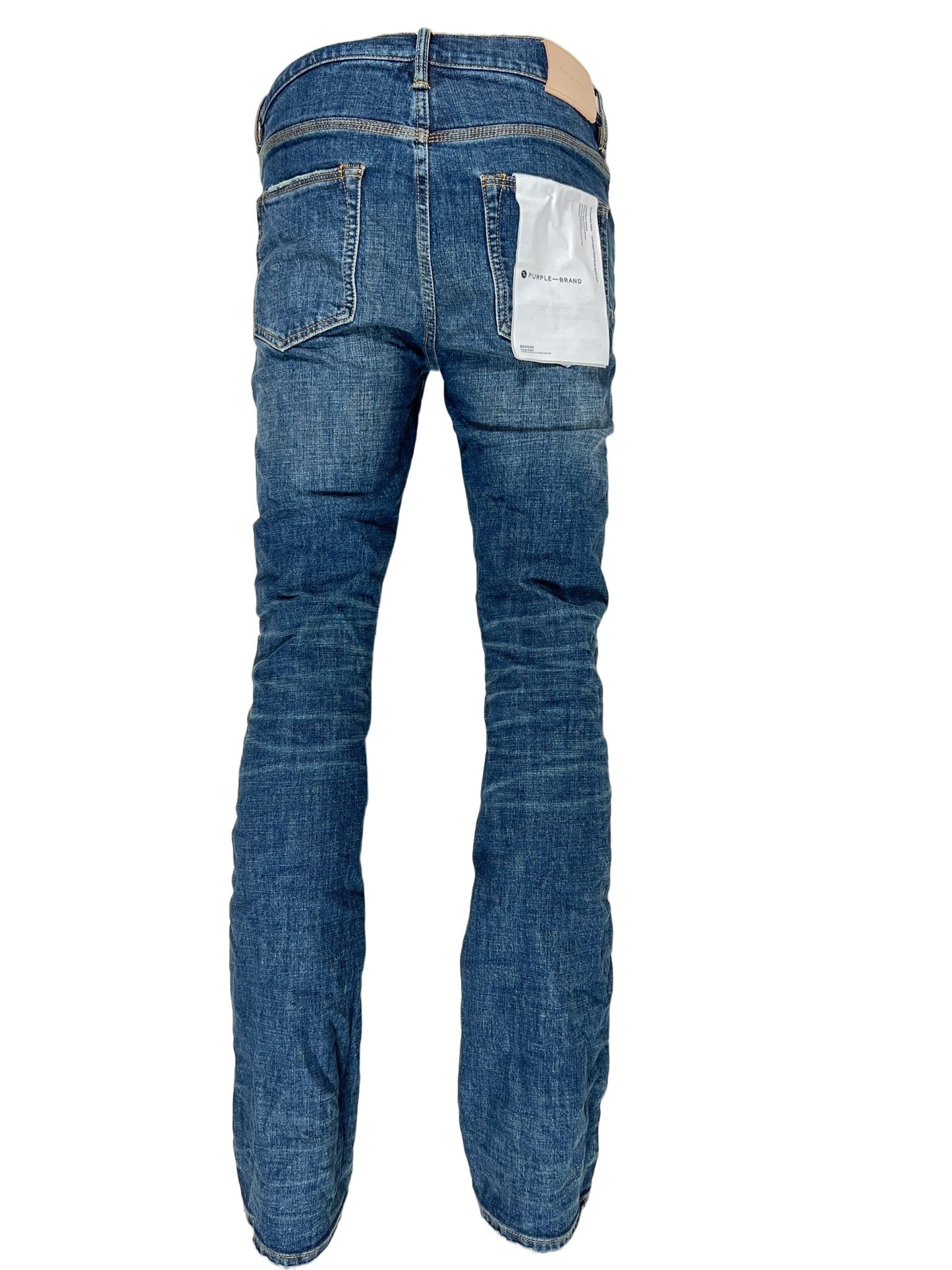 A pair of PURPLE BRAND stretch denim jeans with a pocket on the back.