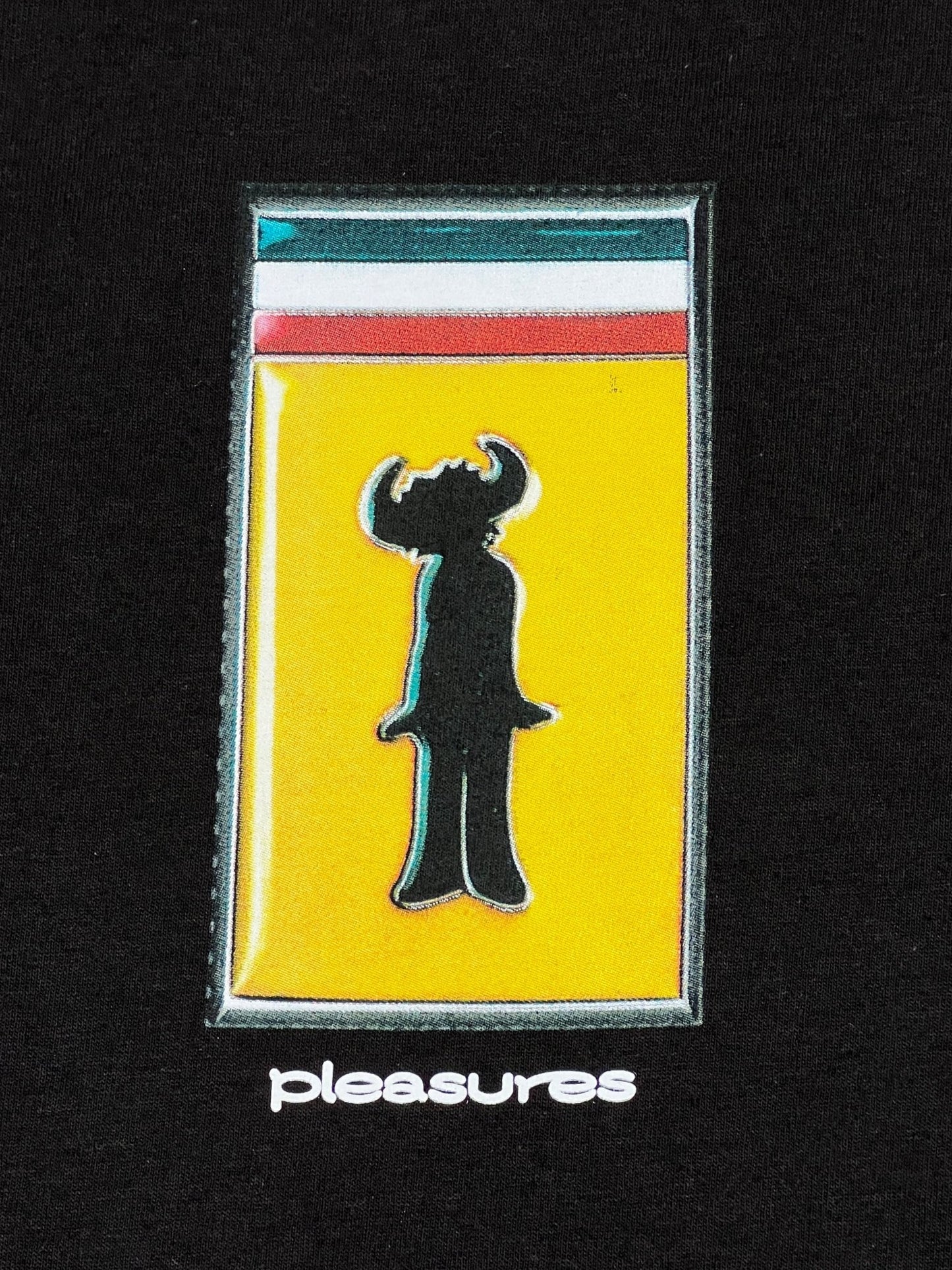 Sentence with replaced product name: PLEASURES TRAVELLING T-SHIRT BLACK - Black.