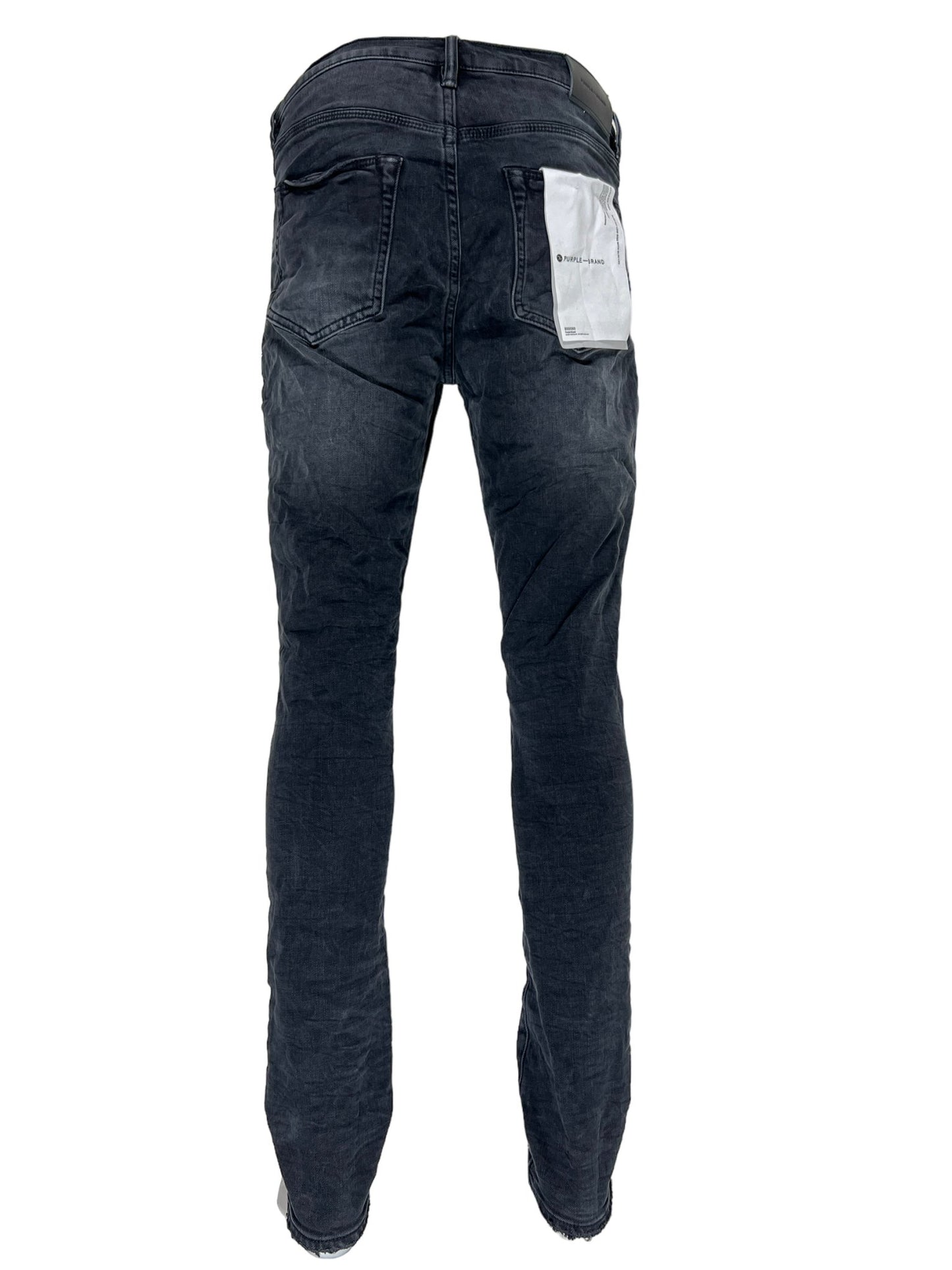 A pair of PURPLE BRAND men's skinny jeans with a pocket on the back.
