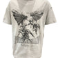 A PURPLE BRAND P101-JFHG224 TEXTURED INSIDE OUT TEE HEATHER with a graphic image of two angels.