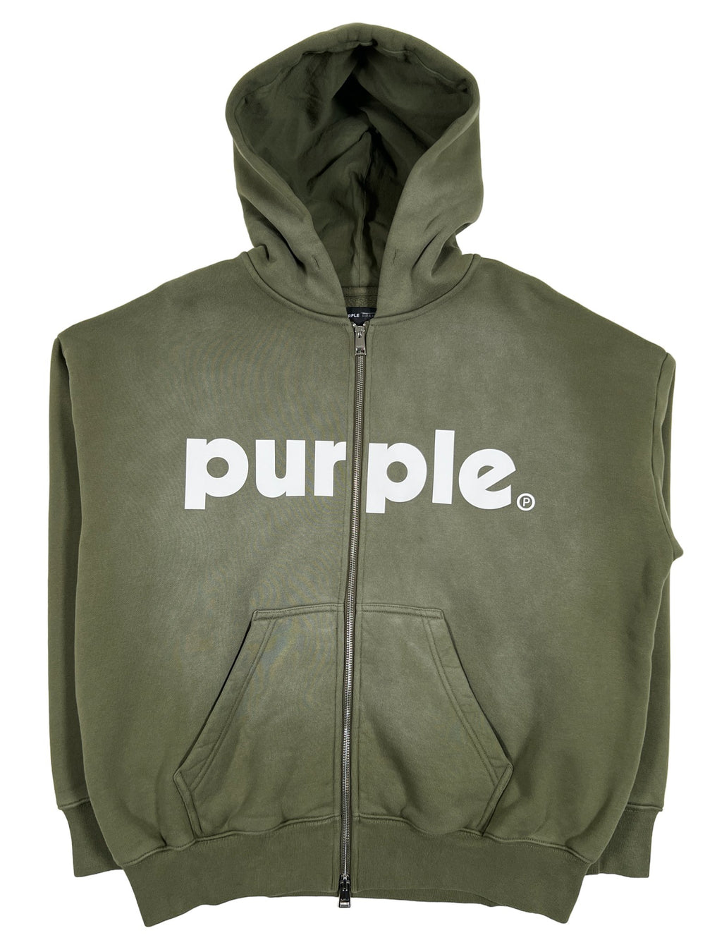 PURPLE BRAND grey zip up hoodie is a stylish and comfortable choice,  perfect for adding a pop of color to your wardrobe. It combines the
