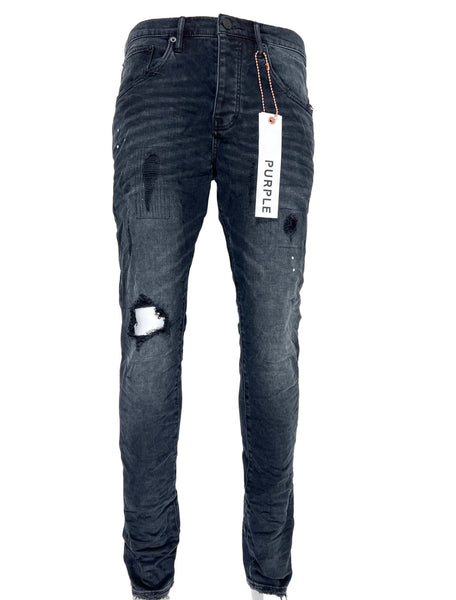PURPLE BRAND P002-BLR DROPPED FIT JEANS BLK REPAIR - Probus