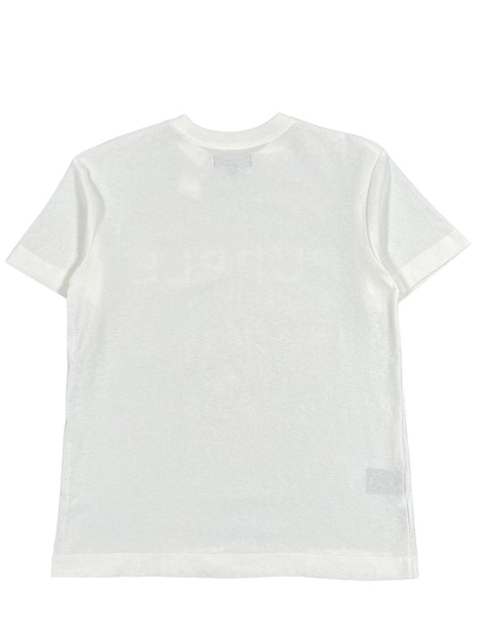 A PURPLE BRAND P104-JCMV TEXTURED JERSEY SS TEE OFF WHITE with a logo on it.