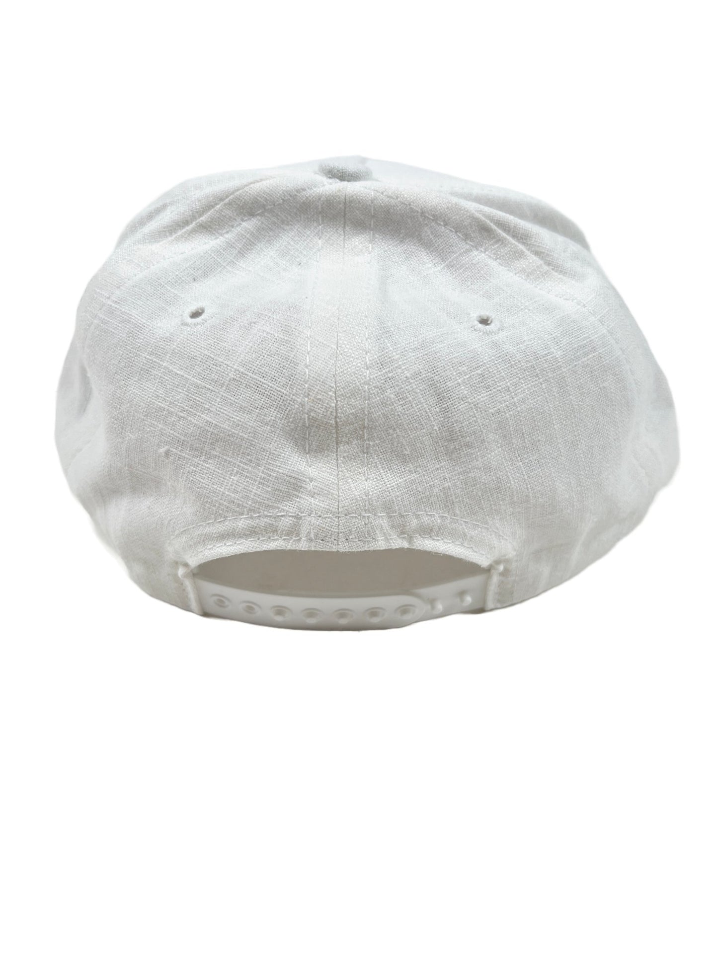 An RHUDE ROSEWOOD HAT IVORY on a white background.