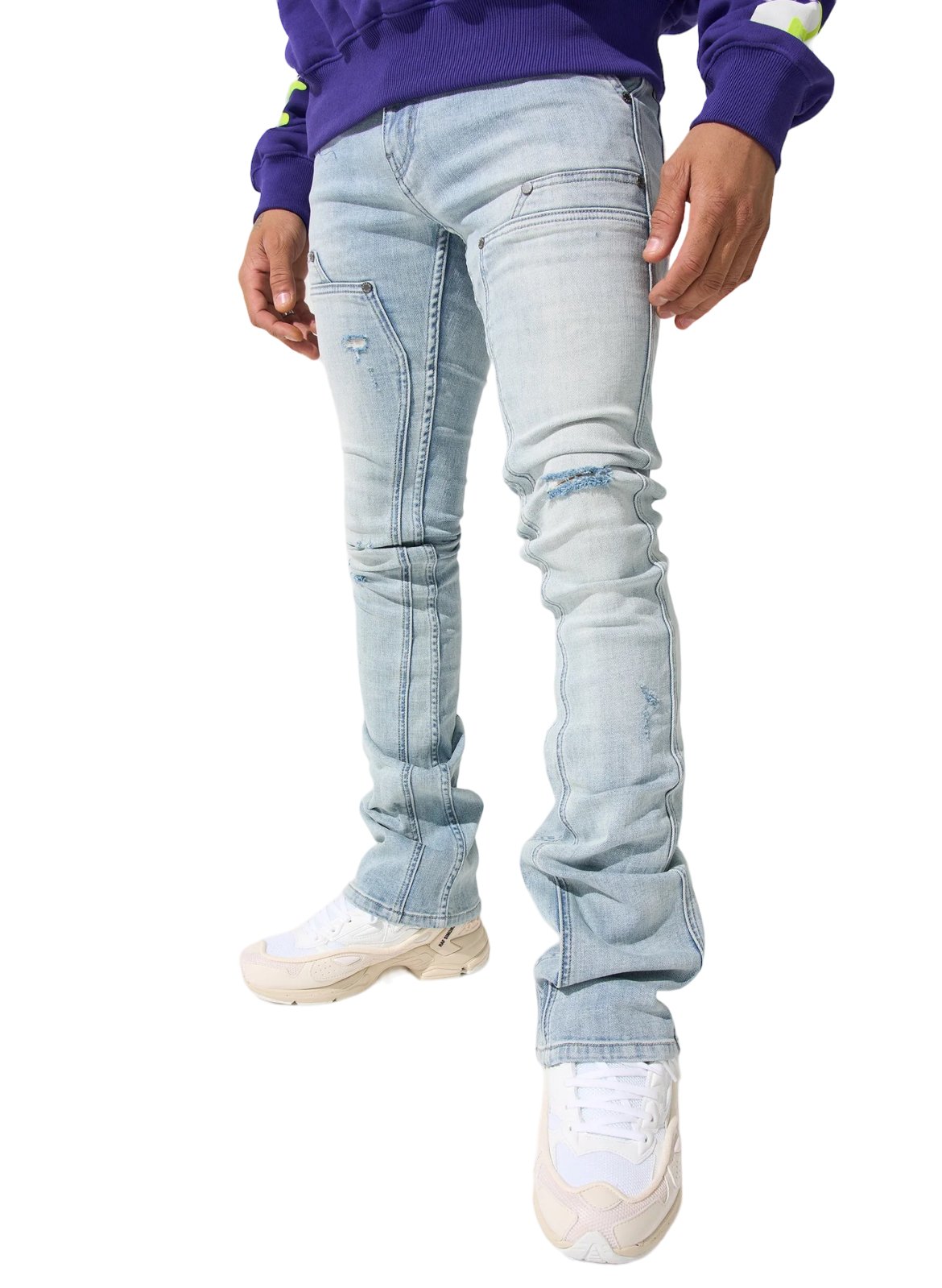 SERENEDE SKY STACKED JEANS BLUE/ - Probus