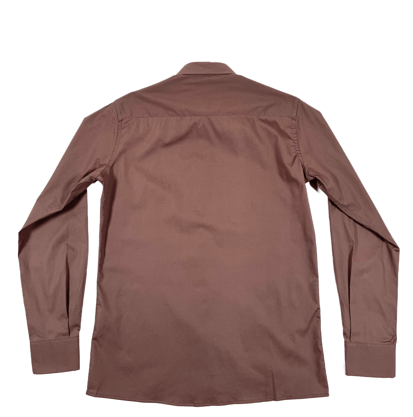 The back view of a Family First SHF2201 Shirt Regular Heart Brown.