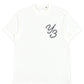 Y-3 T-Shirt IT7522 Gfx SS Tee Off White by ADIDAS x Y-3, featuring a "Y3" logo on the upper left side, made from sustainable cotton for a casual fit.